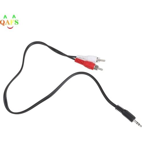0.5M 3.5mm Jack To 2 RCA Audio Cables 3.5 Male To RCA Male Gold Plated Coaxial Aux Cable For Laptop TV DVD Amplifier