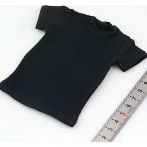 1/6 Soldier Fashion Trend Pure Color Short Sleeve T-Shirt Multi-color Options 12 Inch Action Figure Accessories