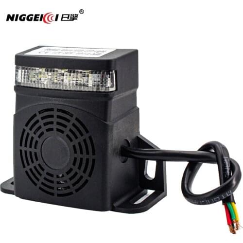 12v-80v Forklift motorcycle truck reversing horn alarm horn with LED light can be seen clearly at night