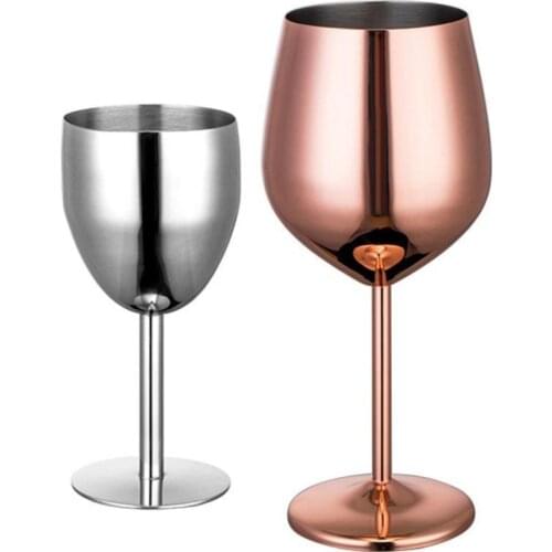 50% Hot Sale Stainless Steel Red Wine Goblet Bar Party Beer Juice Drink Champagne Cup