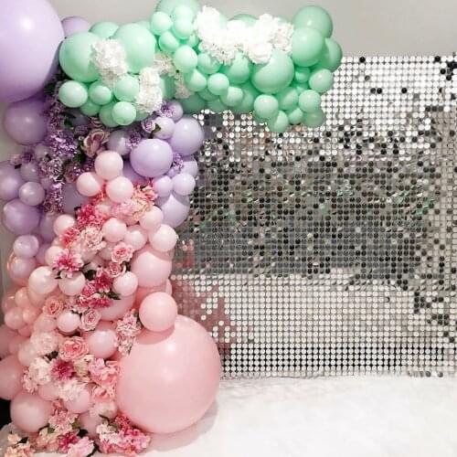 50pcs/lot Spangles 30cm Wedding Birthday Party Backdrops Confetti Background Board 3D Sequins Wall Panels