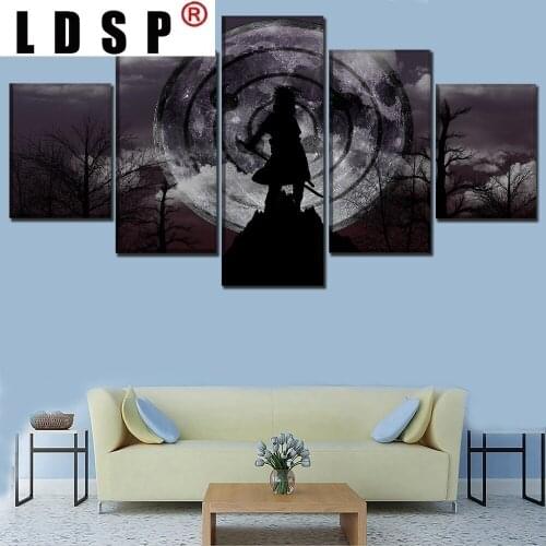 LDSP 5 Panels Abstract Canvas Painting HD Posters Prints Anime Cartoon Rinnegan Painting Wall Art Pictures Home Decor