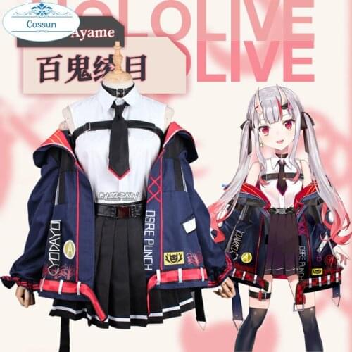 Anime! Vtuber Hololive Nakiri Ayame Battle Suit Lovely Uniform Cosplay Costume Halloween Party Role Play Outfit Women 2021 NEW