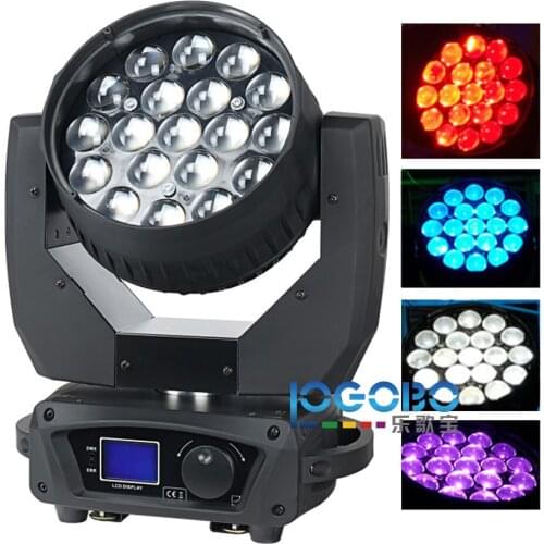 Free Shipping Cheap 4 Sets of 15Wx19 Zoom RGBW 4 In 1 Led Moving Heads Beam and Wash Light Stage Effect DMX DJ Club Lights China