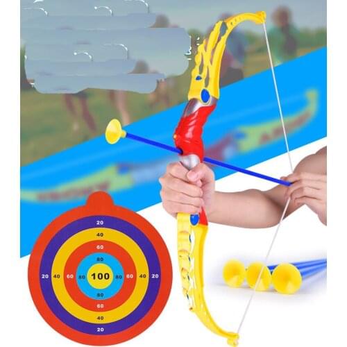 Toy bow Children Elastic Safety Bow And Arrow Parent-child Shooting Sucker Outdoor Sports Fitness Archery Target Plastic Unisex