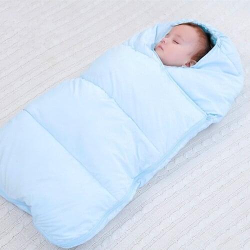 Baby Down Cotton Sleeping Bag Infant Multifunctional Trolley Sleepsack Winter Outdoor Wind Proof Warm Swaddling Sleeping Bags