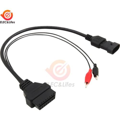 3Pin to 16pin 16 Pin OBDII OBD2 Adapter Connector Diagnostic Cable Test clip For Car Automobile OBD 2
