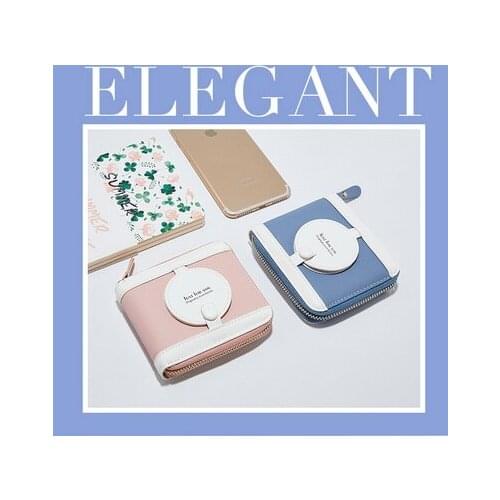 By dhl or ems 100pcs Short Girls Purse Panelled Mini Small Cool Fashion Mirror Women Wallets carteira portefeuille femal bag