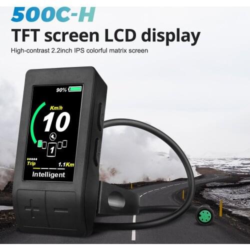 Electric Bike 500C-H Display For Bafang Mid Drive Motor eBike HMI Speedometer LCD Display Electric Bicycle Conversion Kit Parts