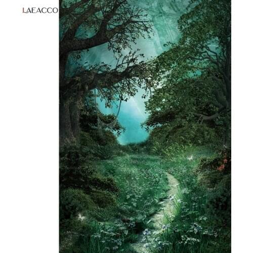 Laeacco Fairytale Wonderland Forests Flower Room Decro Kid Portrait Photography Backdrops Photo Backgrounds Photozone Photophone