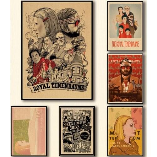 28 Designs The Royal Tenenbaums Kraftpaper Poster Home Decal Art Painting Funny Wall Sticker for Coffee House Bar