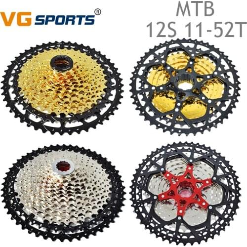 VG SPORTS 12 Speed Cassette MTB Bike Cassette Aluminum Alloy Bracket Sprocket 11-52T Wide Gear Ratio Climbing Bicycle FreeWheel