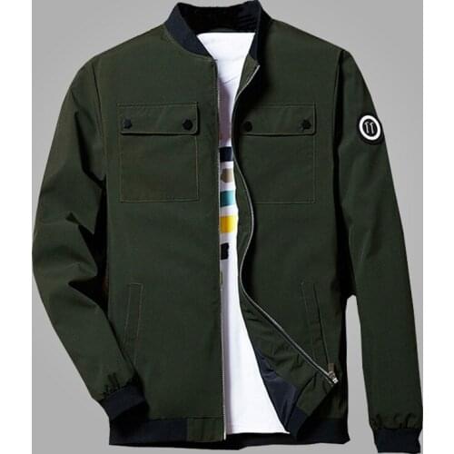 Autumn Spring Bomber Jacket Men Casual Slim Fit Pilot Coat Male Fashion Men Clothes Army Green Jacket Overcoats Plus Size 4XL