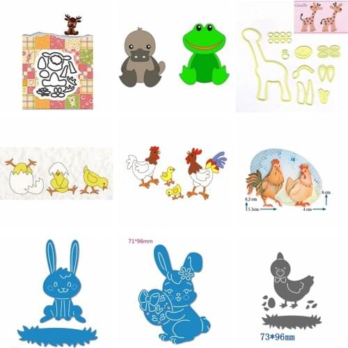 Cute Easter Animal Metal Cutting Dies Stencils For DIY Scrapbooking Decorative Embossing Cards Handcraft Die Cut Template 2019