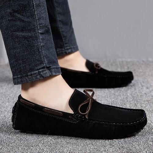 Men Casual Shoes Fashion Men Shoes cow suede Leather Men Loafers outdoor Moccasins Slip On Mens Flats Male Driving Shoes men