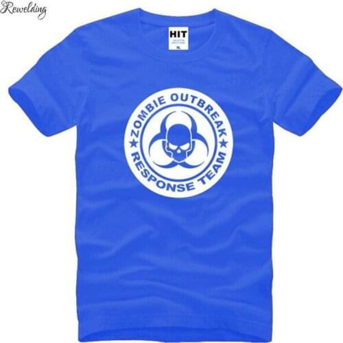 Zombie Outbreak Response Team Skull Printed Mens Men T Shirt Tshirt Summer New Short Sleeve Casual T-shirt Tee Camisetas Hombre