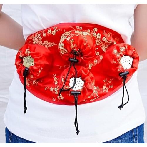 Waist and abdomen quadruple silk clothes moxibustion boxes set moxa wormwood acupuncture massage box