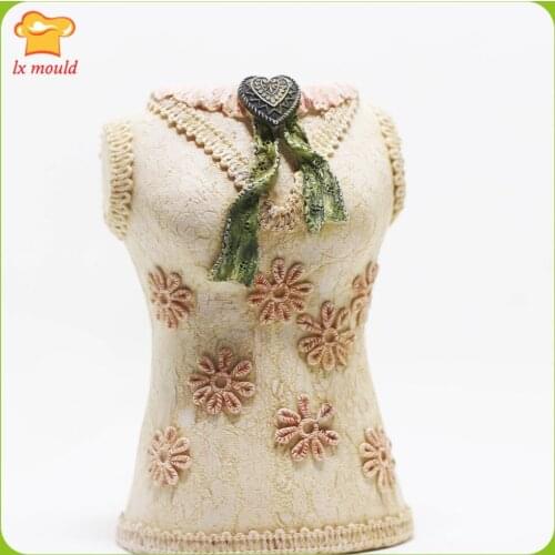 New 3D Wedding Cheongsam Candle Silicone Mould Home Decoration Mould Clay Mould