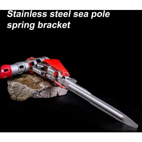 Single And Double Spring Fishing Pole Rack Folding Adjustable Stainless Steel Automatic Spring Fishing Rod Holder for Angling