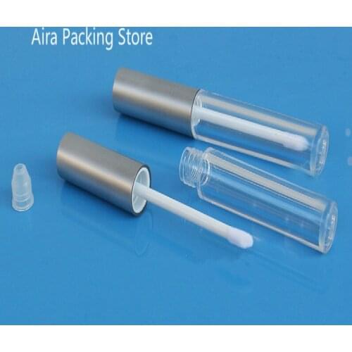 Plastic Empty Slim Lip Gloss Packing Tube 3.5ML Clear Lip Beauty Tool DIY Elegant Lipstick Storage Bottle 60pcs/lot