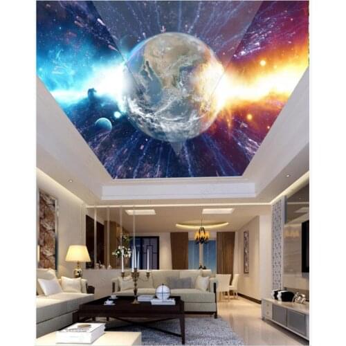 Custom photo wallpapers 3d ceiling wallpaper for walls 3 d Fantasy universe planet starry sky zenith mural wall paper home decor