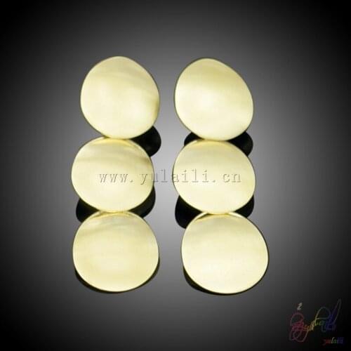 Yulaili High Quality Copper Stunning Shinning Gold-color Uneven Circle Statement Drop Earrings for Women Bijoux