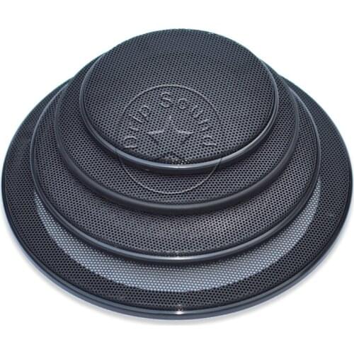 For 4"/5"/6.5"/8"/10" inch Car Audio Speaker Conversion Net Cover Decorative Circle Metal Mesh Grille Protection #Black