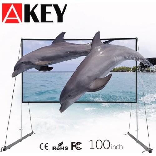 AKEY 120/100/60 Inch Anti-Light Projector Screen16:9 Reflective Fabric Home Theater ALR Screen 4K 1080P Projector LED/DLP