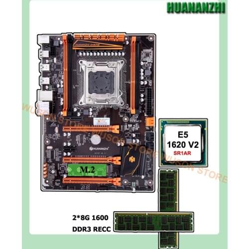 Trustworthy PC hardware supplier HUANANZHI Deluxe X79 motherboard processor Xeon E5 1620 V2 3.7GHz RAM 16G(2*8G) DDR3 1600 RECC