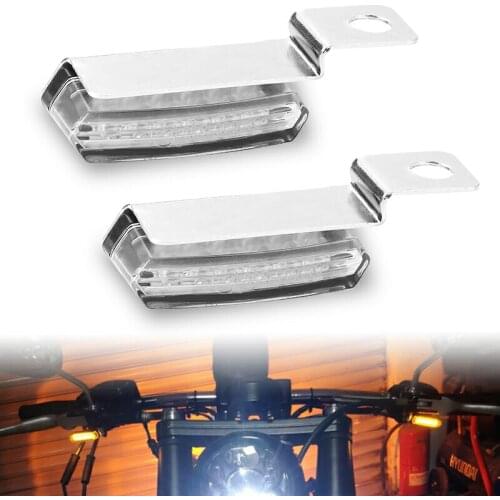 Universal Mini Motorcycle LED Turn Signal Indicators Flasher Amber Lights Blinker Lamp For Honda for Yamaha for Suzuki DC 12V