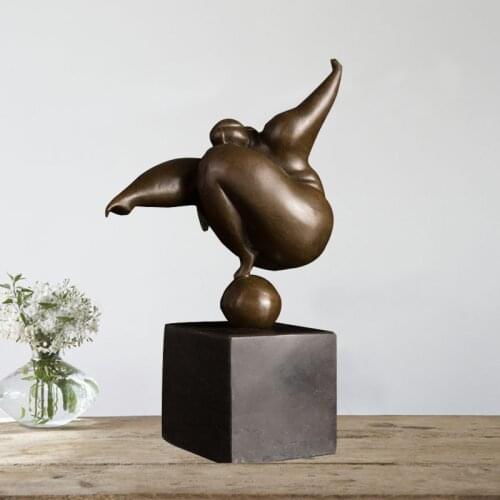 Ivorique DS-454 Handmade Abstract Bronze Figurine Classic Bronze Statue Sculpture Vintage Art Indoor Decoration