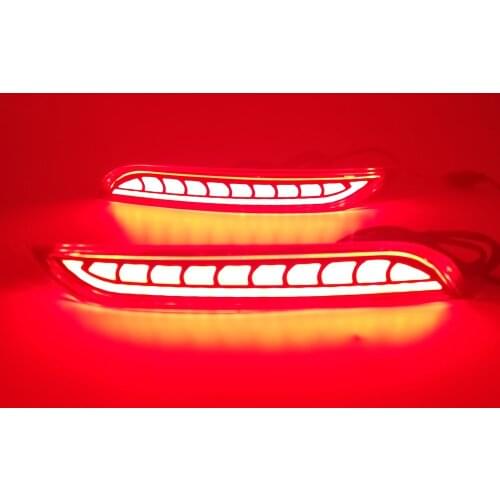 1Pair LED Reflector light For Volkswagen VW Polo 2014 2015 2016 2017 2018 Rear Fog Lamp Bumper Light Brake Light Turn Signal