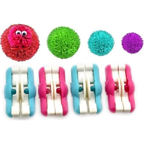 2pcs/lot Mini Pompom Pom-pom Maker for Fluff Ball Weaver Needle Knitting Craft DIY Wool Knitting Craft Tool Set For Women Gift