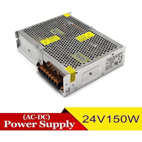 24V DC Power Supply DC24V 6.3A 150W LED Driver Transformers 220V 110V AC-DC Switch Power Source for CCTV Camera Stpper CNC