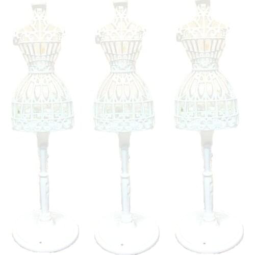 3pcs Display Gown Dress Clothes Rack Doll Mannequin Hollow Model Holder Stand Brabie Blyth