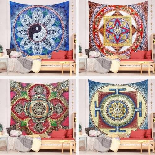 3D Gossip Print Tapestry Bohemia Hanging Carpet Multiple-Color Euporean Pattern Wall Tapestry Mandala Wall Carpets Decoration