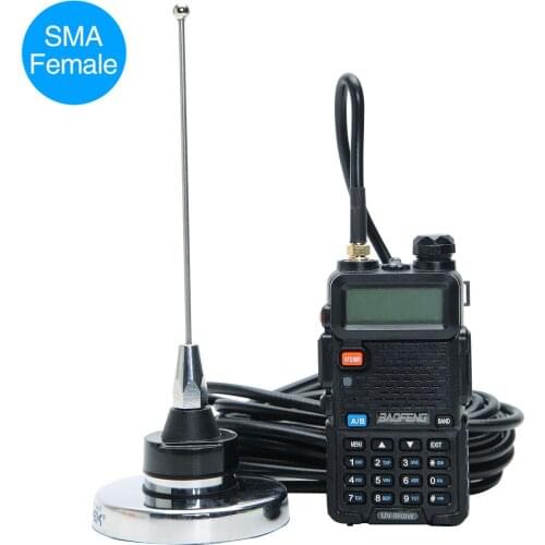 ABBREE OPEK NC-450M SMA-Female UHF 400-520MHZ NMO Antenna for Baofeng BF-888S UV-5R UV-82 UV-9R Plus Walkie Talkie Two Way Radio