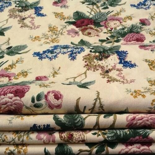 Free shipping Pastoral diy tablecloths curtain sofa pillowcase old denim printing cotton cloth