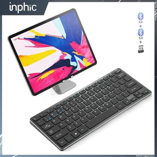 Wireless Keyboard Mini Bluetooth Keyboard For Ipad Phone Tablet Rubber Keycaps Rechargeable keyboard For Android ios Windows