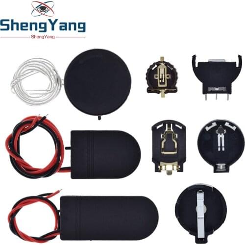 TZT CR2032 CR2025 CR1220 Button Coin Cell Battery Socket Holder Case Cover With ON-OFF Switch 3V 6V Battery Storage Box