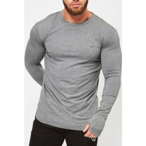 INCERUN Leisure Solid Color T Shirts Winter Long Sleeve O Neck Muscle T-Shirts Man Gym Sports Tee Tops Hombre Warm Camisetas 5XL