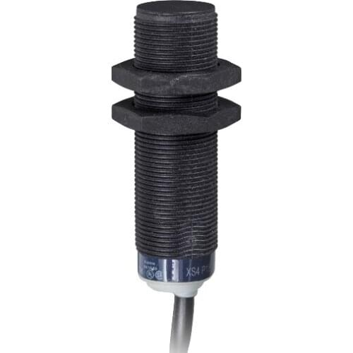 XS4P18PA370 Inductive sensor XS4 M18 - L62mm - PPS - Sn8mm - 12..48VDC - cable 2m