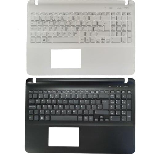 UK laptop keyboard FOR SONY VAIO FIT15 SVF15 SVF152 SVF153 SVF15E without touchpad Palmrest upper Cover