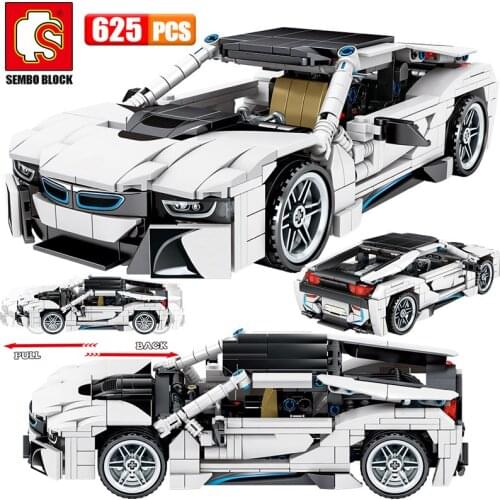 625pcs Creator Off-road SUV Vehicles Building Blocks Electric City Racing Car SEMBO MOC Model Bricks Education Toys For Children