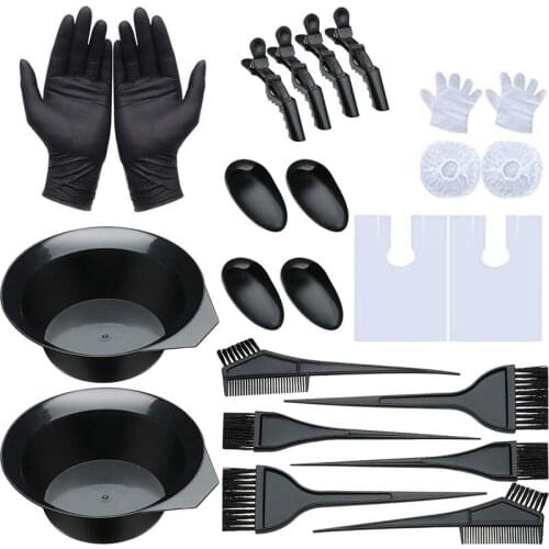Hair Dye Coloring Kit, Bowl, Brush, Ear Cover, Gloves for DIY Salon Hair Coloring Bleaching Hair Dryers Hair Dye Tools