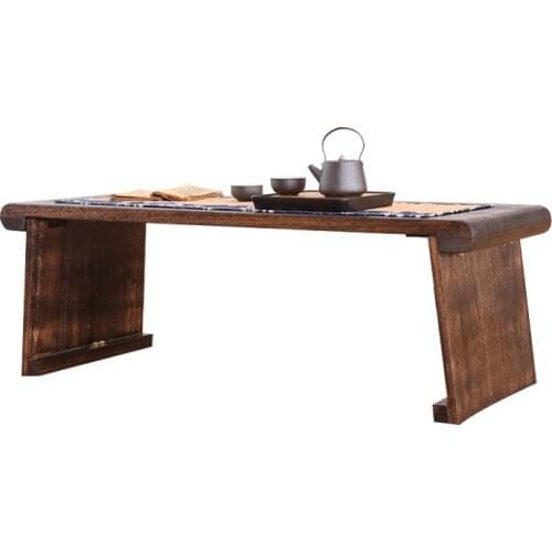 Creative Japanese Solid Wood Folding Tea Table Decoration Foldable Multifunction Portable Bed Table Bay Window Coffee Table