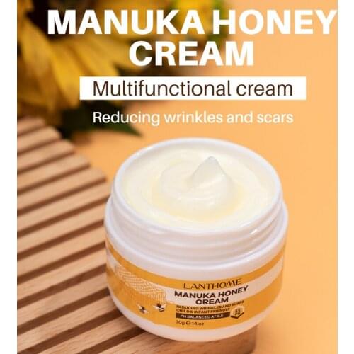 Lanthome Manuka Honey Cream Acne Acne Anti-wrinkle Anti-aging Reduces Crows Feet Moisturizes and Tightens The Skin 30g