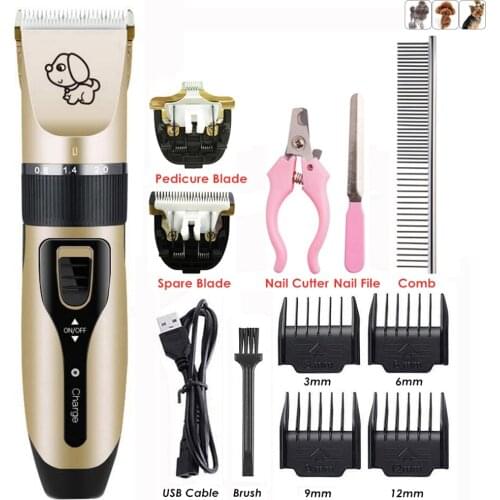 Rechargeable Low-noise Pet Hair Clipper Remover Cutter Grooming Cat Dog Hair Trimmer Electrical Pets Hair Cut Machine USB Charge