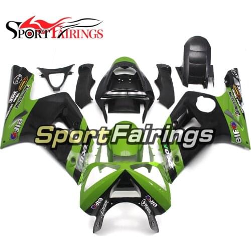 Motorcycle Fairings For Kawasaki ZX6R ZX-6R 636 Year 03 04 2003 2004 Sportbike ABS Full Fairing Kit Bodywork Elf Black Green