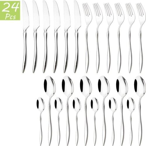 High Grade Dinnerware Set 304 Stainless Steel Cutlery Set Steak Knife Fork Tea Spoon Tableware Party Kitchen Silverware Flatware